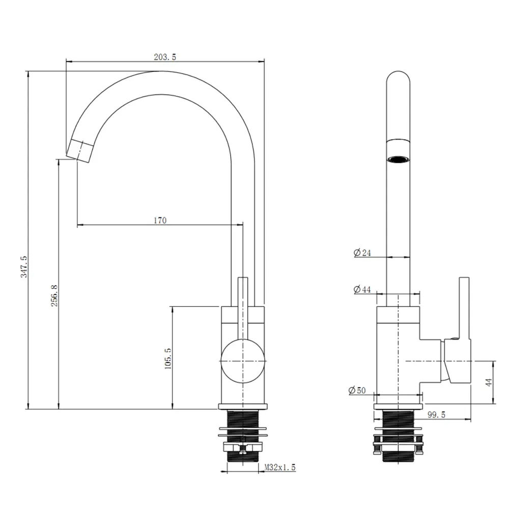 Aquaperla kitchen-mixers-swivel-kitchen-mixer