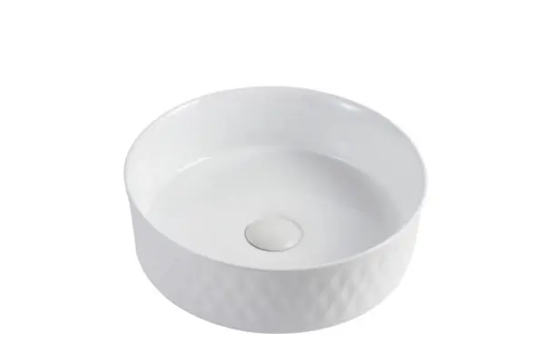 499 Round Ceramic Lattice Pattern Above Counter Basin