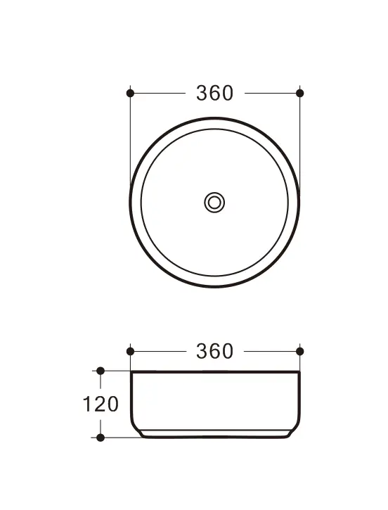 499 Round Ceramic Fluted Above Counter Basin