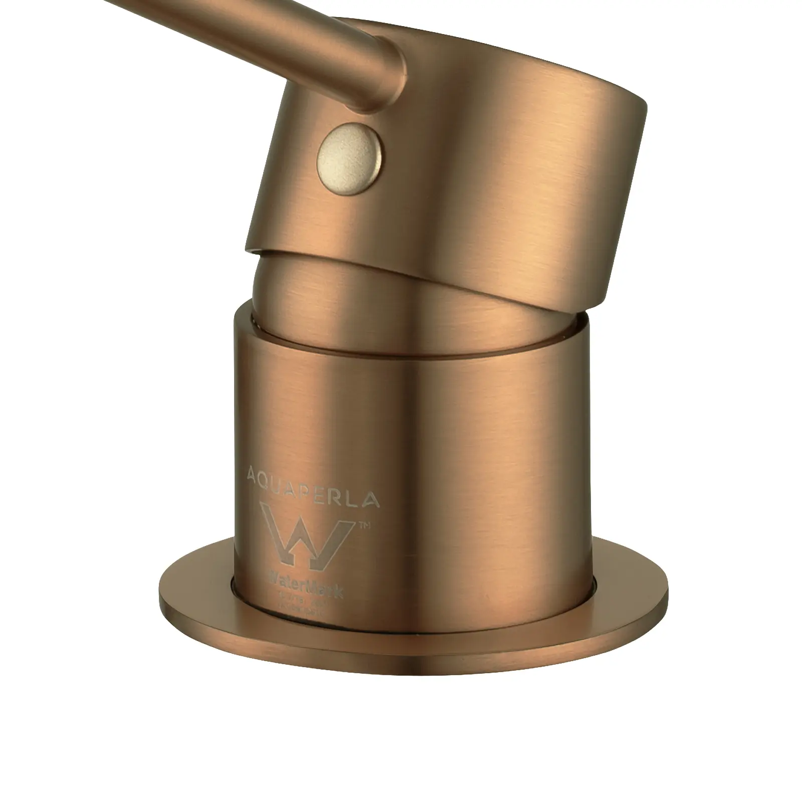 LUCID PIN Series Brushed Copper Spout Mixer Trim Kit Only With Separate 60mm Cover Plate (match CLPS)