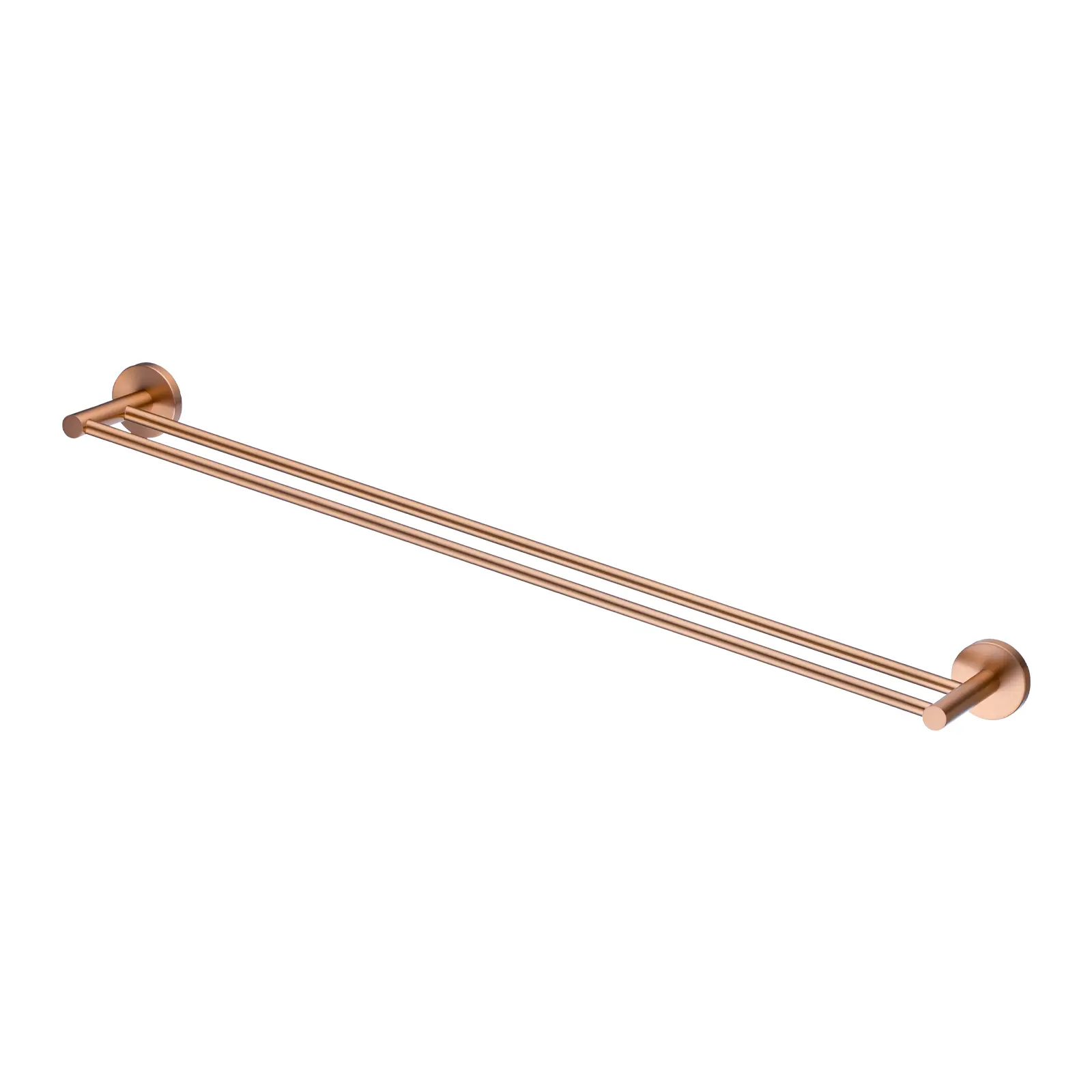 Aquaperla LUCID PIN 800 mm Brushed Copper Cuttable Double Towel Rail