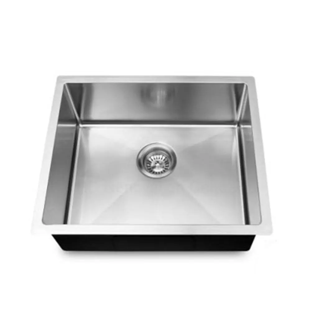 Aquaperla Round Corner Handmade Single Bowl Kitchen Sink 440 x 440 x 205mm
