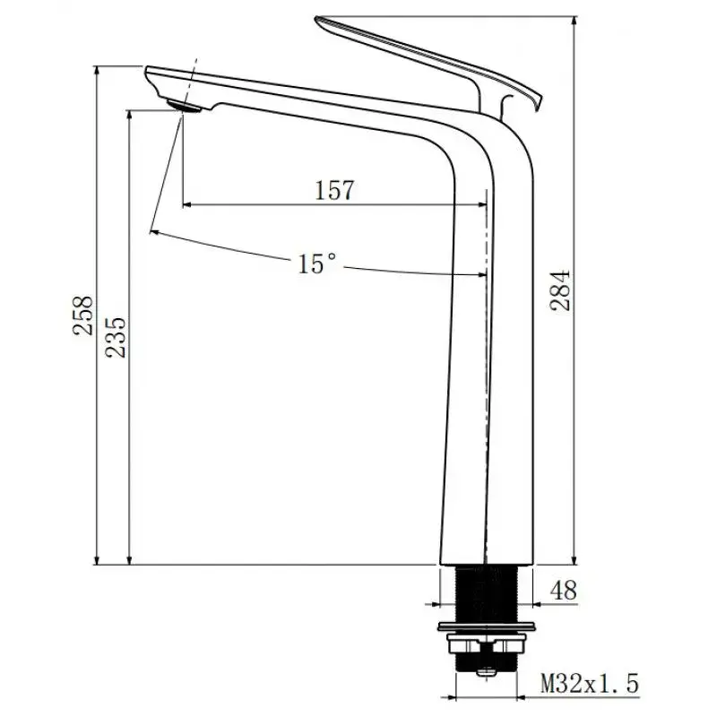 Norico Esperia Solid Brass Tall Basin Mixer Tap Available in Various Colors