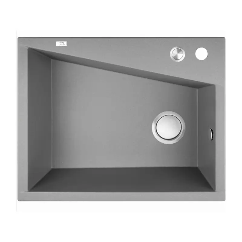 Laveo Grenada Granite Double Bowl Kitchen Sink 470 x 600 x 227mm (Including Space Saving Siphon and Click-Clack Plug)