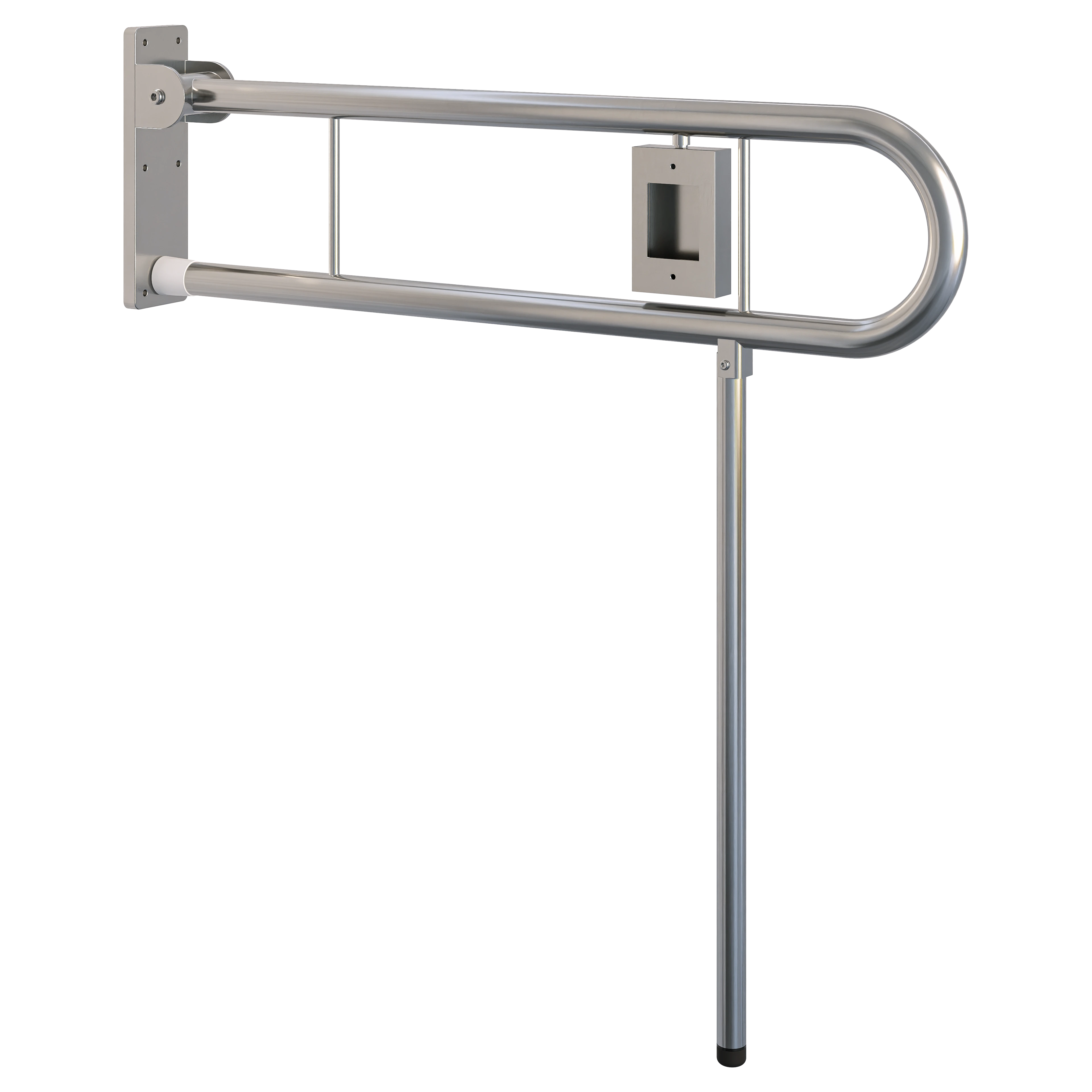 Changing Places Bariatric Drop Down Grab Rail (Single), LH Nurse Call, Drop Down Leg