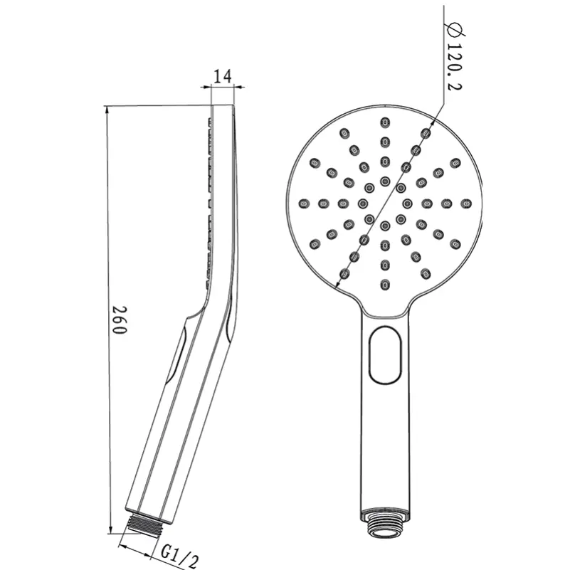 Round Hand Shower