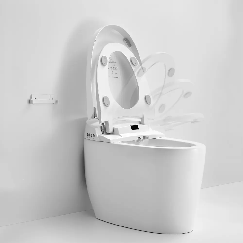 670*405*490mm White Instant Heating Jet Siphon Flushing Smart Toilet