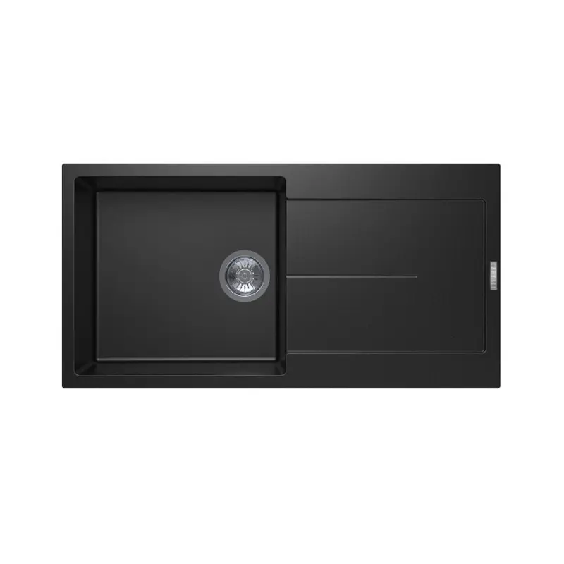 Carysil Enigma D100L Granite Single Bowl with Drain Board Stone Kitchen Sink 1000 x 500mm