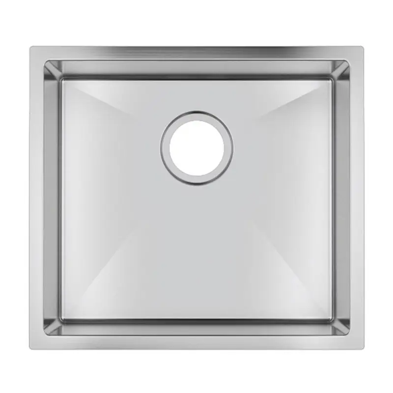 Aquaperla Round Corner Handmade Single Bowl Kitchen Sink 510 x 450 x 230mm