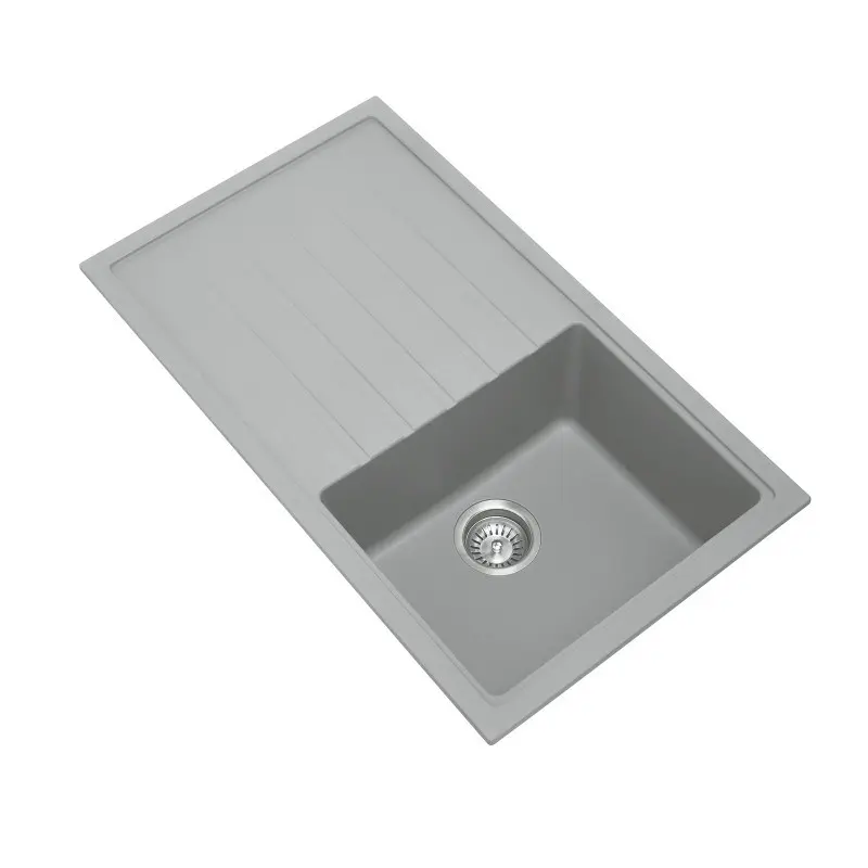 Carysil Vivaldi D-100 Granite Single Bowl with Drain Board Kitchen Sink (860x500 mm)