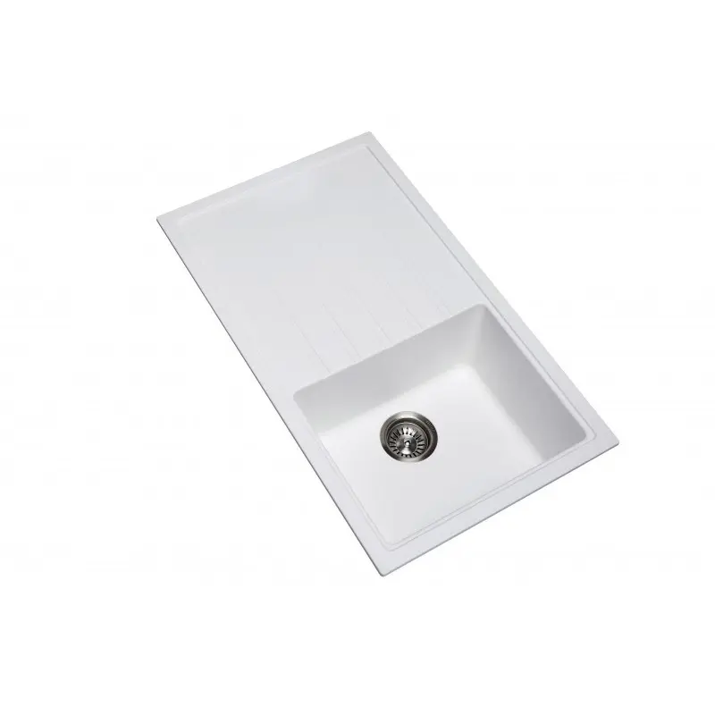 Carysil Vivaldi D-100L Granite Single Bowl with Drain Board Stone Kitchen Sink 1000 x 500mm