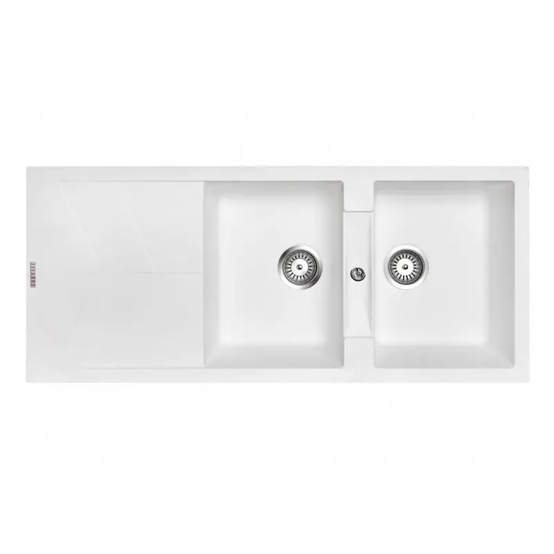 Carysil Jazz D-200 Double Bowl with Drain Board Stone Kitchen Sink 1150 x 500mm