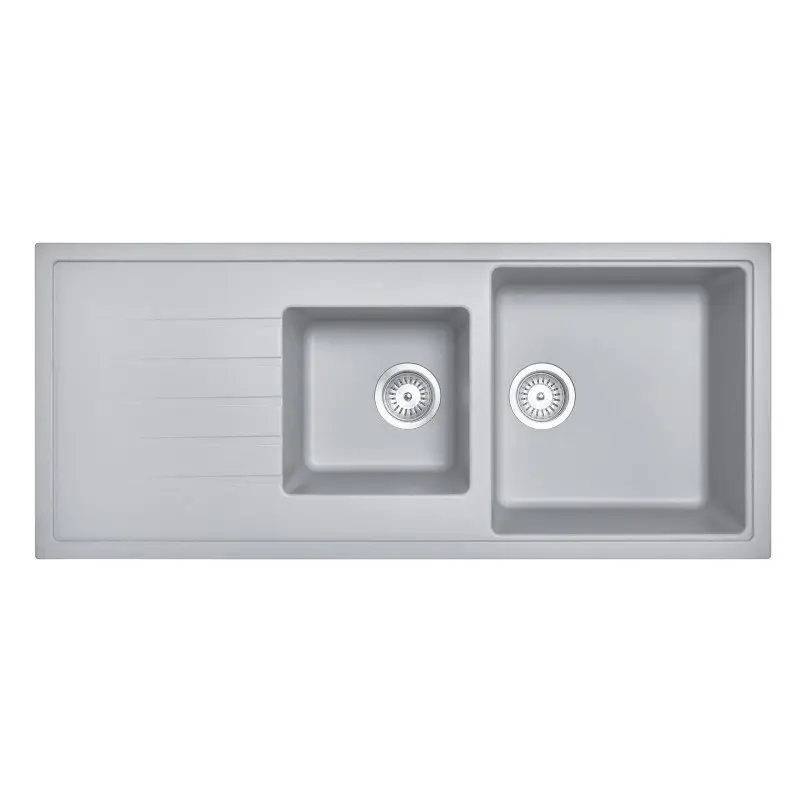 Carysil Vivaldi D-200 Granite 1 and 1/2 Bowl with Drain Board Stone Kitchen Sink 1160 x 500mm