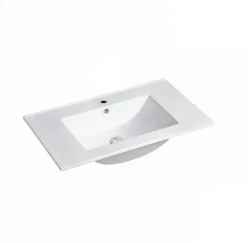 Inspire Slim Line Ceramic Top 750x460x17 with Taphole & Overflow