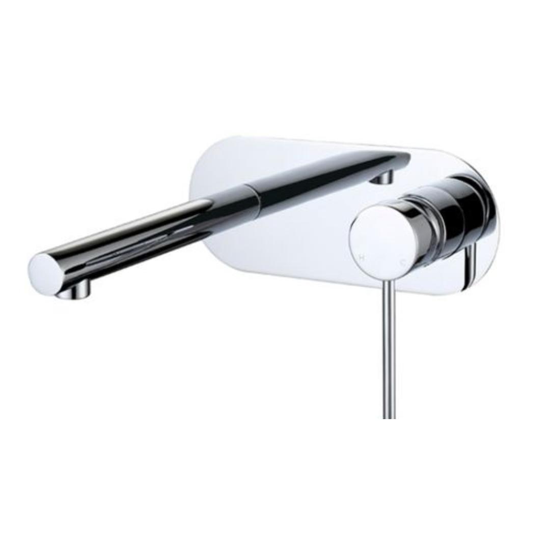 Roul Wall Basin Mixer Chrome