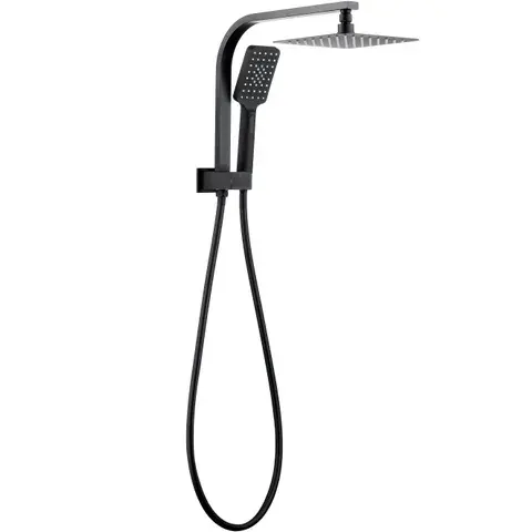 Taran 250mm Twin Shower On Rail Top Inlet Square