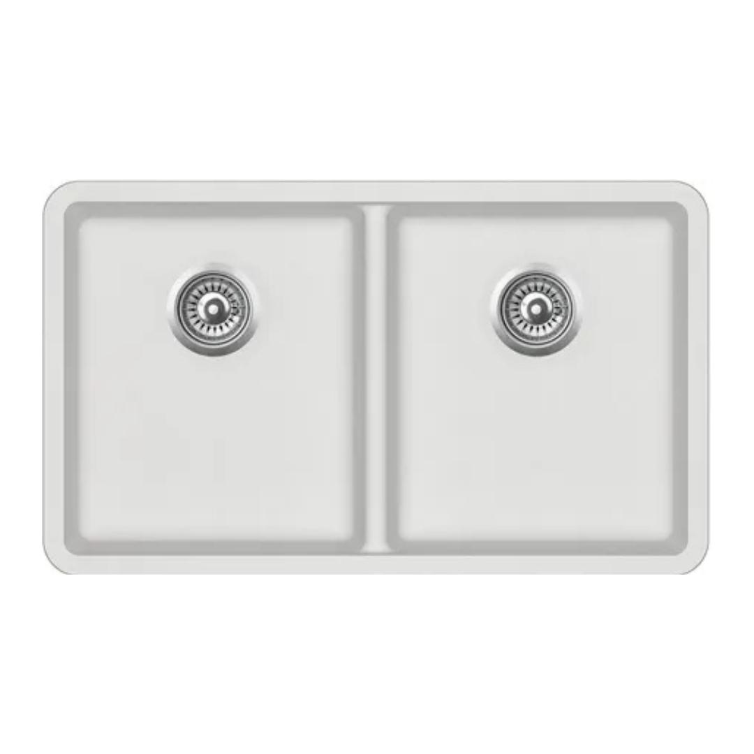 Inspire Granite Sink 810x480 White Double Bowl