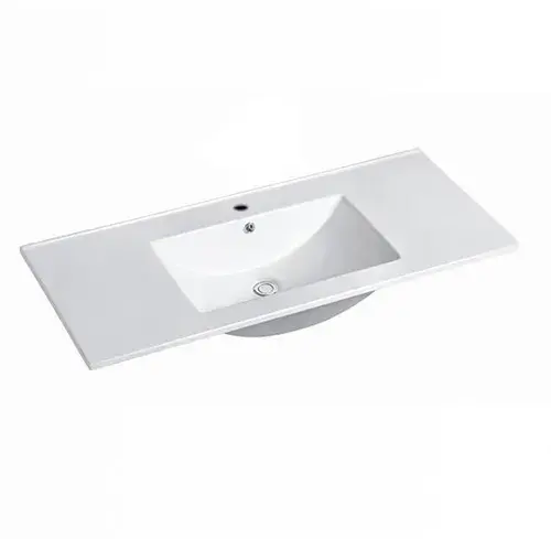 Inspire Slim Line Ceramic Top 900x460x170 with Taphole & Overflow