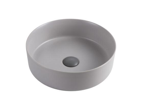 Riva 499 Round Matt Grey Ceramic Above Counter Basin