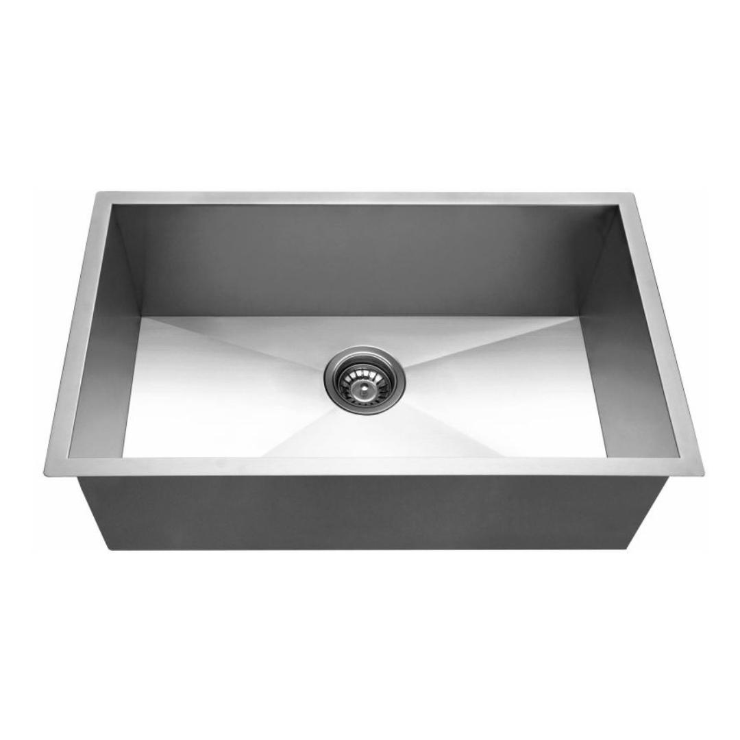 Aquaperla Round Corner Handmade Single Bowl Kitchen Sink 762 x 457 x 254mm