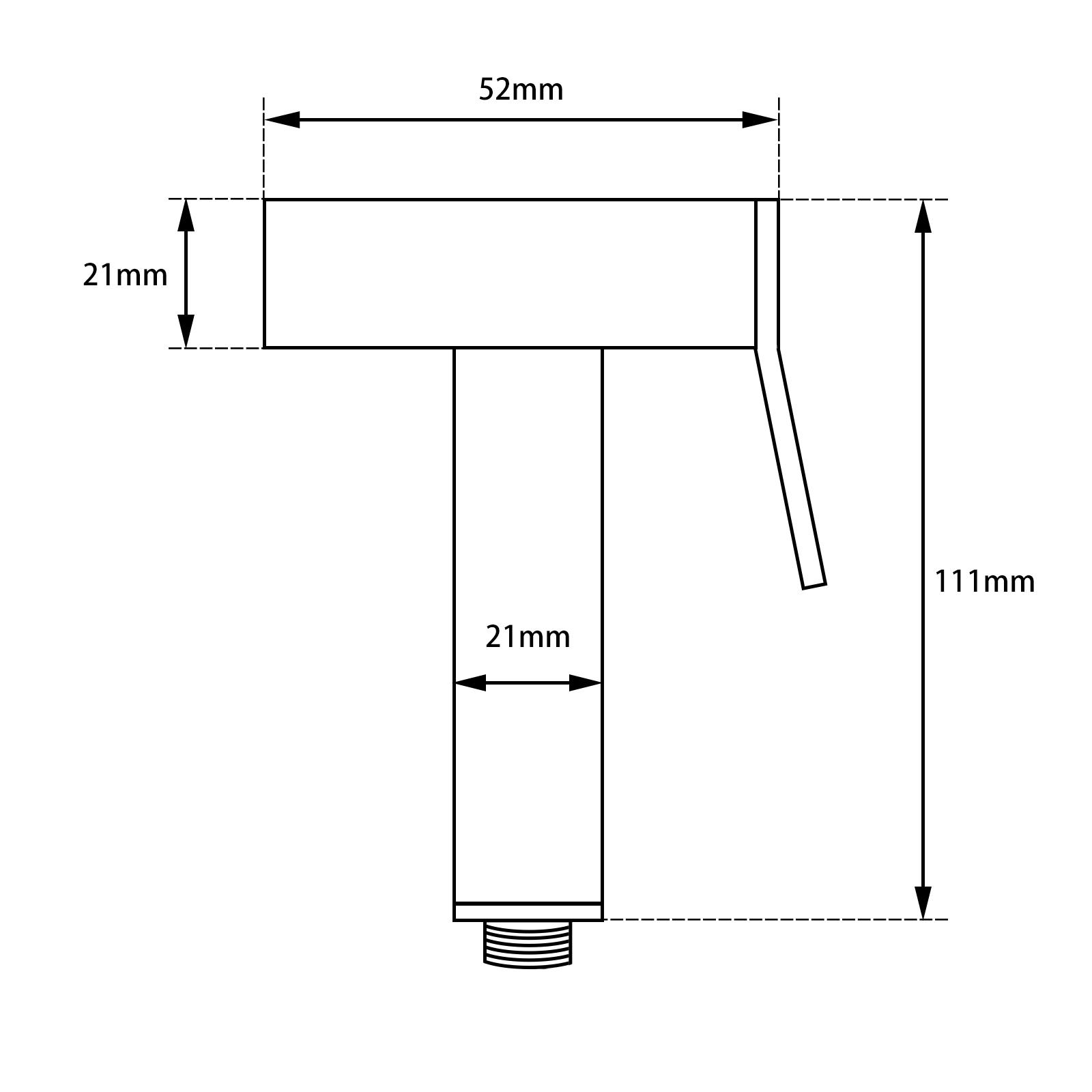 Round Brushed Nickel ABS Toilet Bidet Spray Kit with Stainless Steel Hose