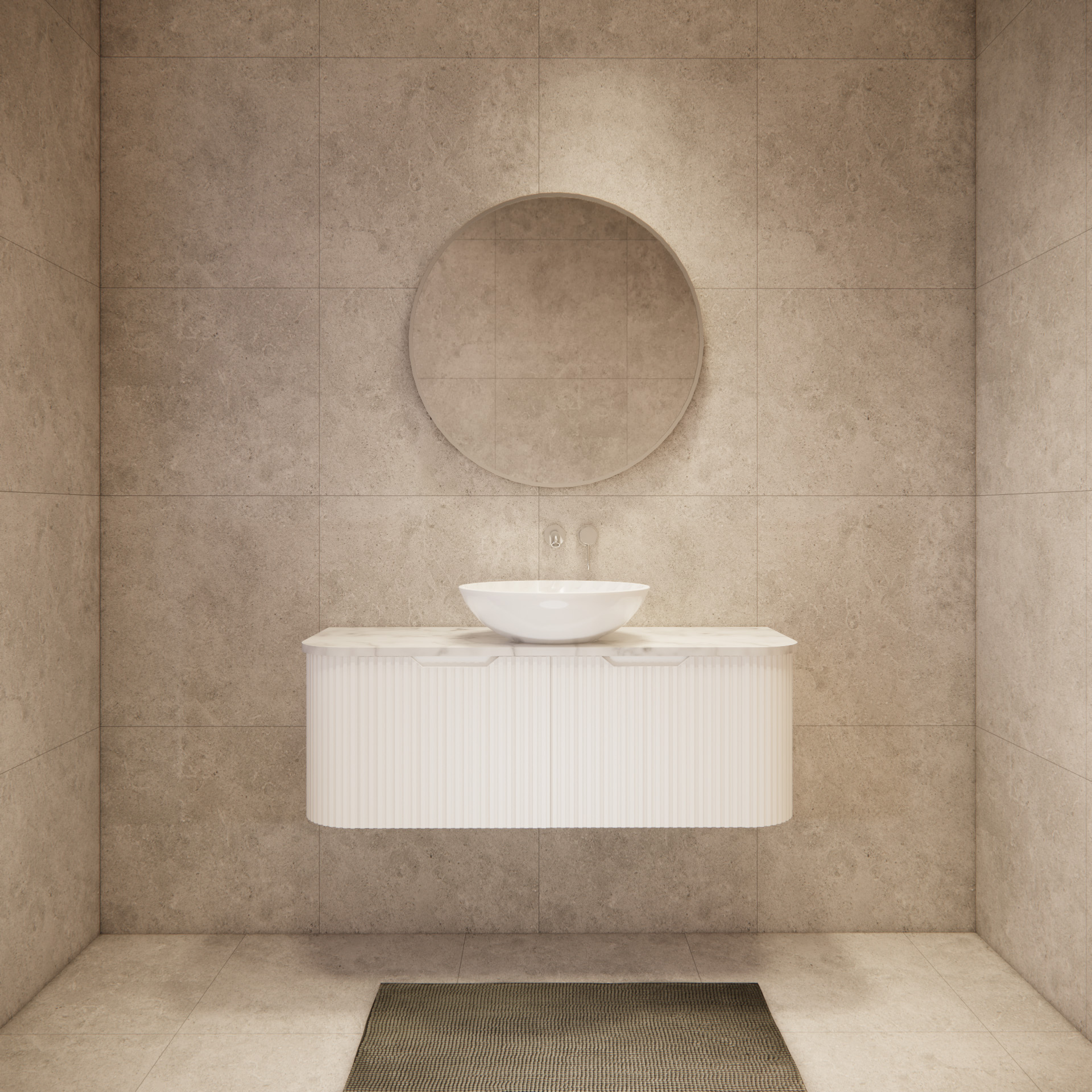 Bergen WH1200 1200mm Wall Hung Vanity - Matt White