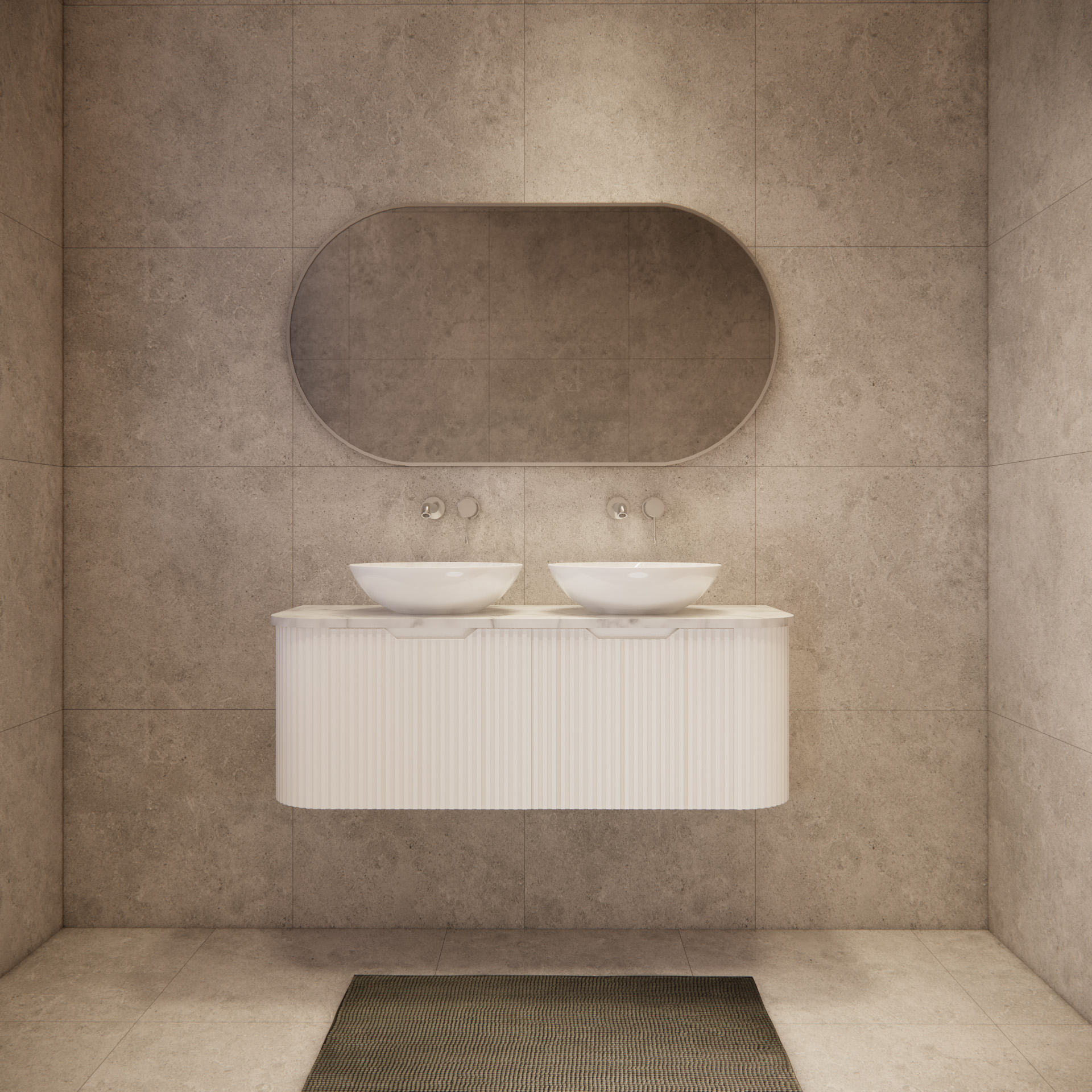 Bergen WH1200 1200mm Wall Hung Vanity - Matt White