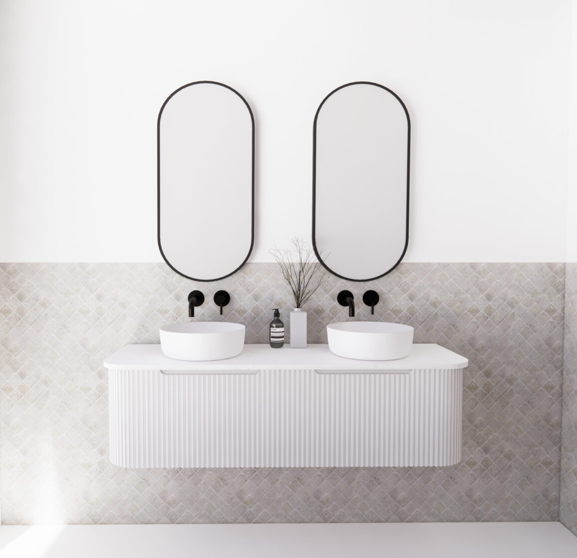 Bergen WH1500 1500mm Wall Hung Vanity - Matt White