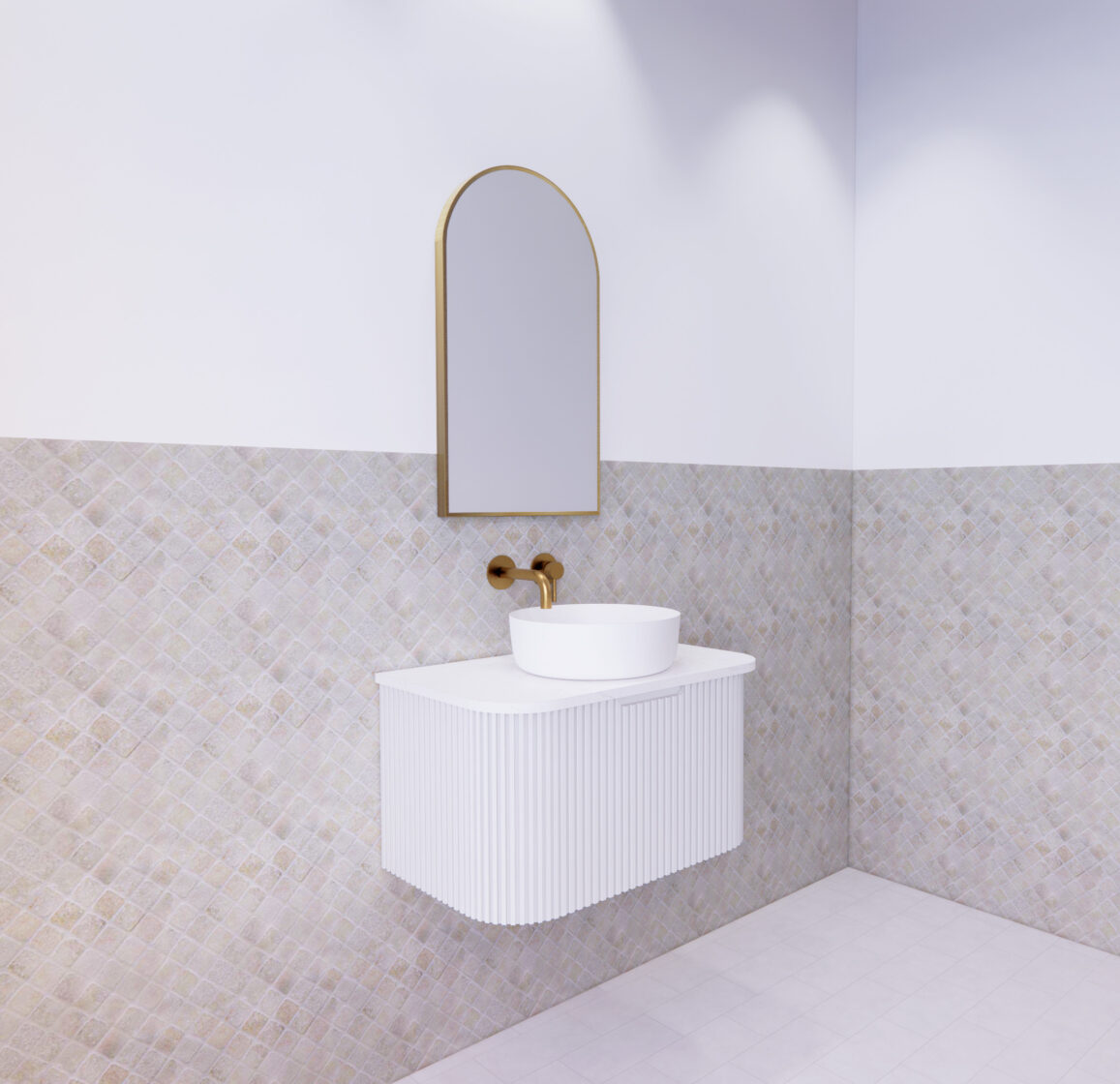Bergen WH750 750mm Wall Hung Vanity - Matt White