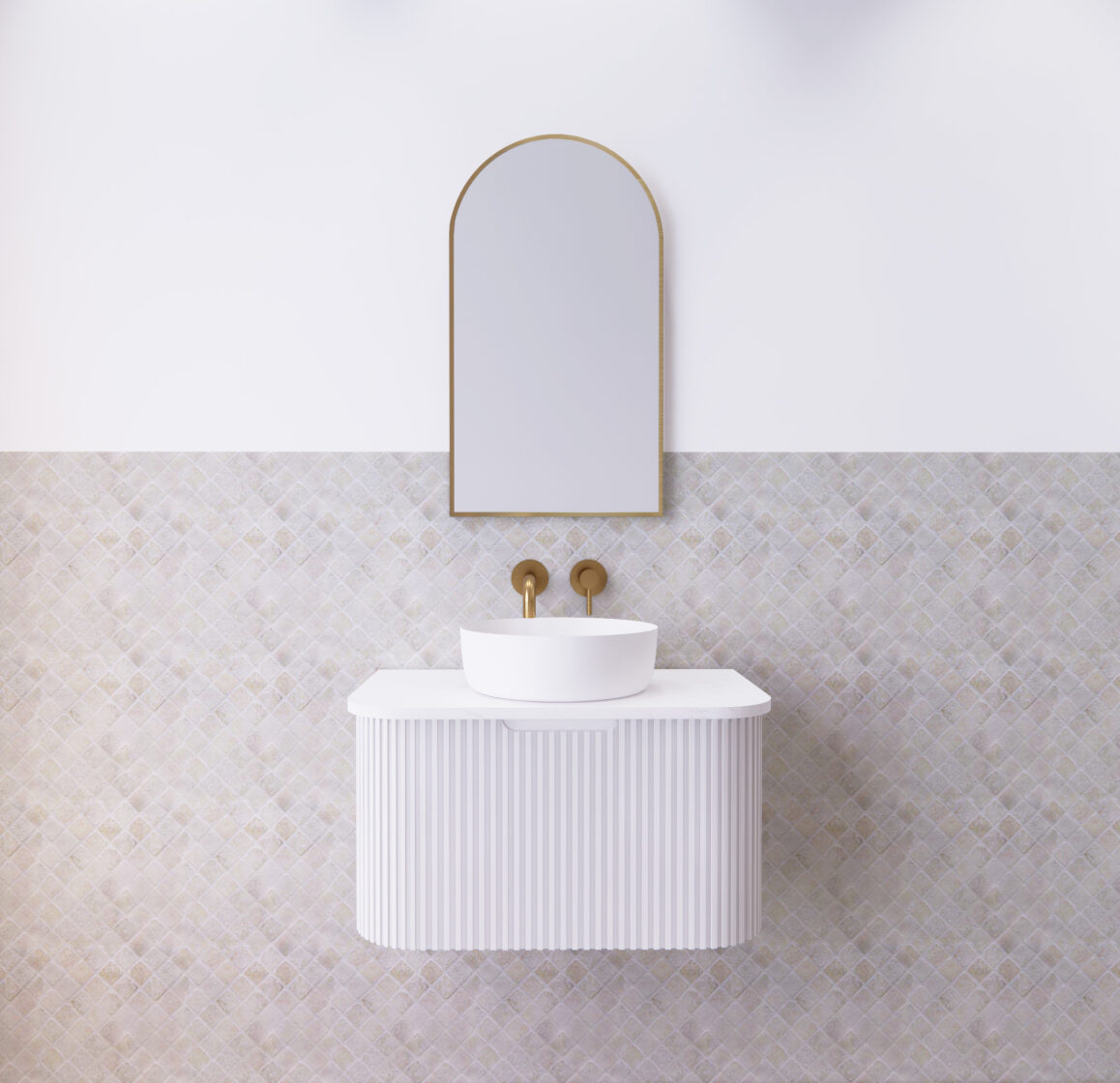 Bergen WH750 750mm Wall Hung Vanity - Matt White