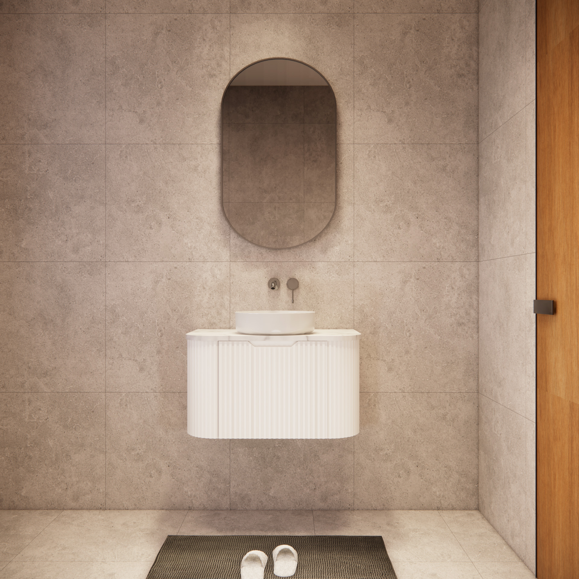 Bergen WH750 750mm Wall Hung Vanity - Matt White