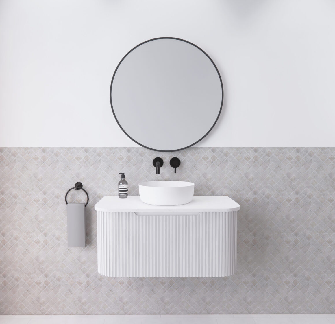 Bergen WH900 900mm Wall Hung Vanity - Matt White