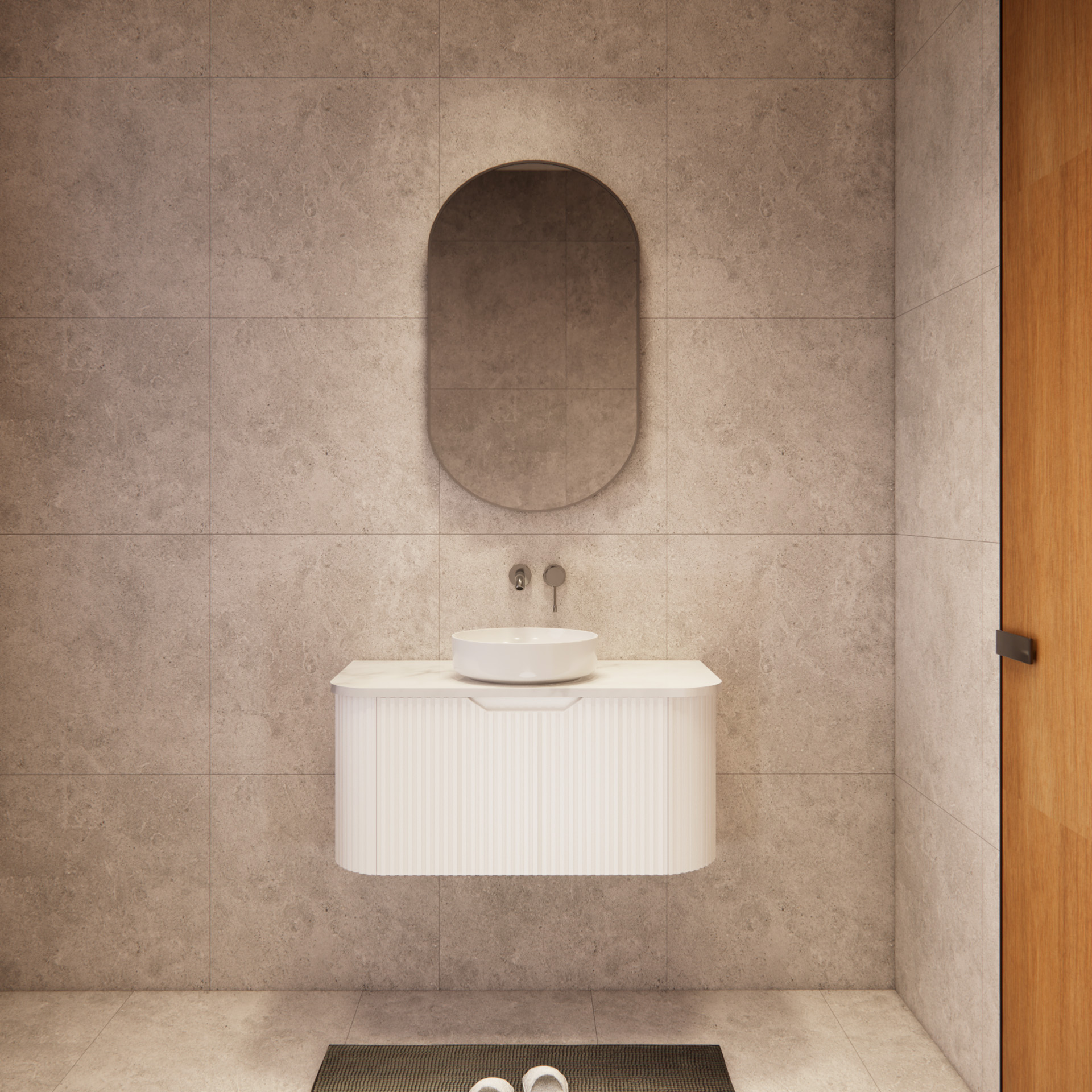 Bergen WH900 900mm Wall Hung Vanity - Matt White