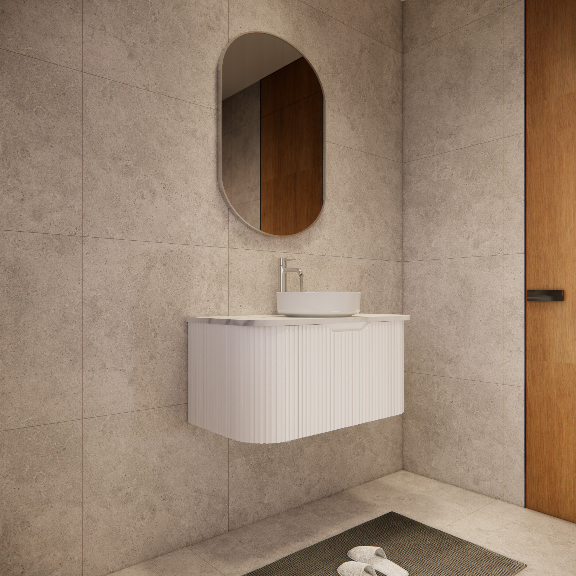 Bergen WH900 900mm Wall Hung Vanity - Matt White