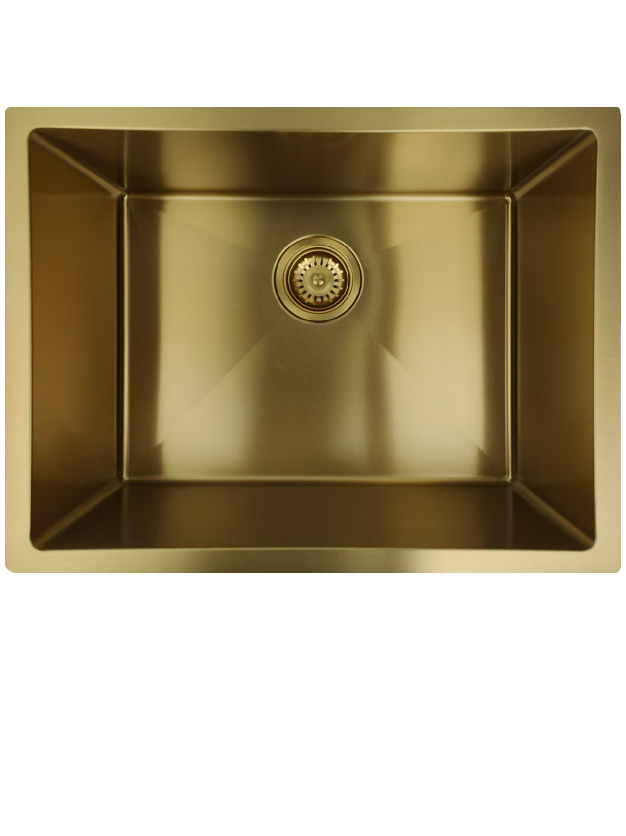 580x450mm Handmade Gold Stainless Steel Sink – 1.2mm Thick | 304 Grade