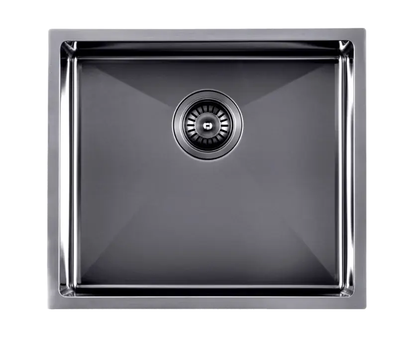Aquaperla Round Corner Handmade Single Bowl Kitchen Sink 510 x 450 x 230mm