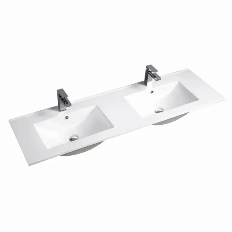 Inspire Slim Line Ceramic Top Double Bowl 1500x460x170 with Taphole & Overflow