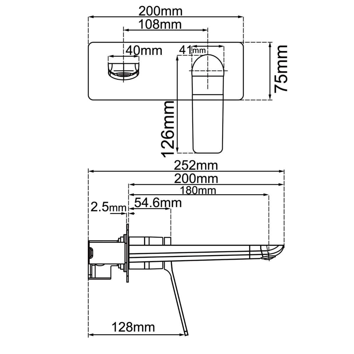 RUSHY - Brushed Nickel Spout Mixer