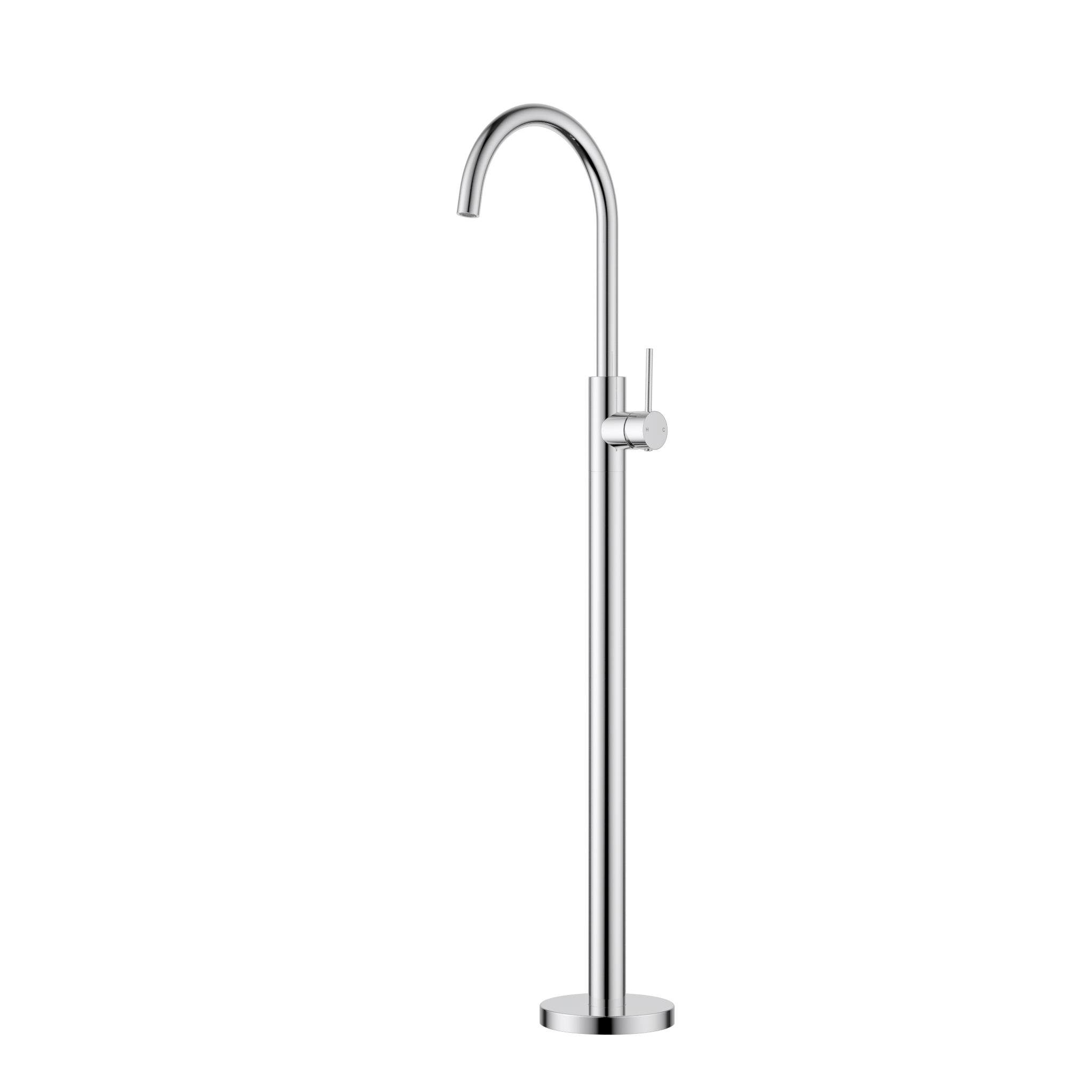 Otus Chrome Slimline Bath Mixer Freestanding