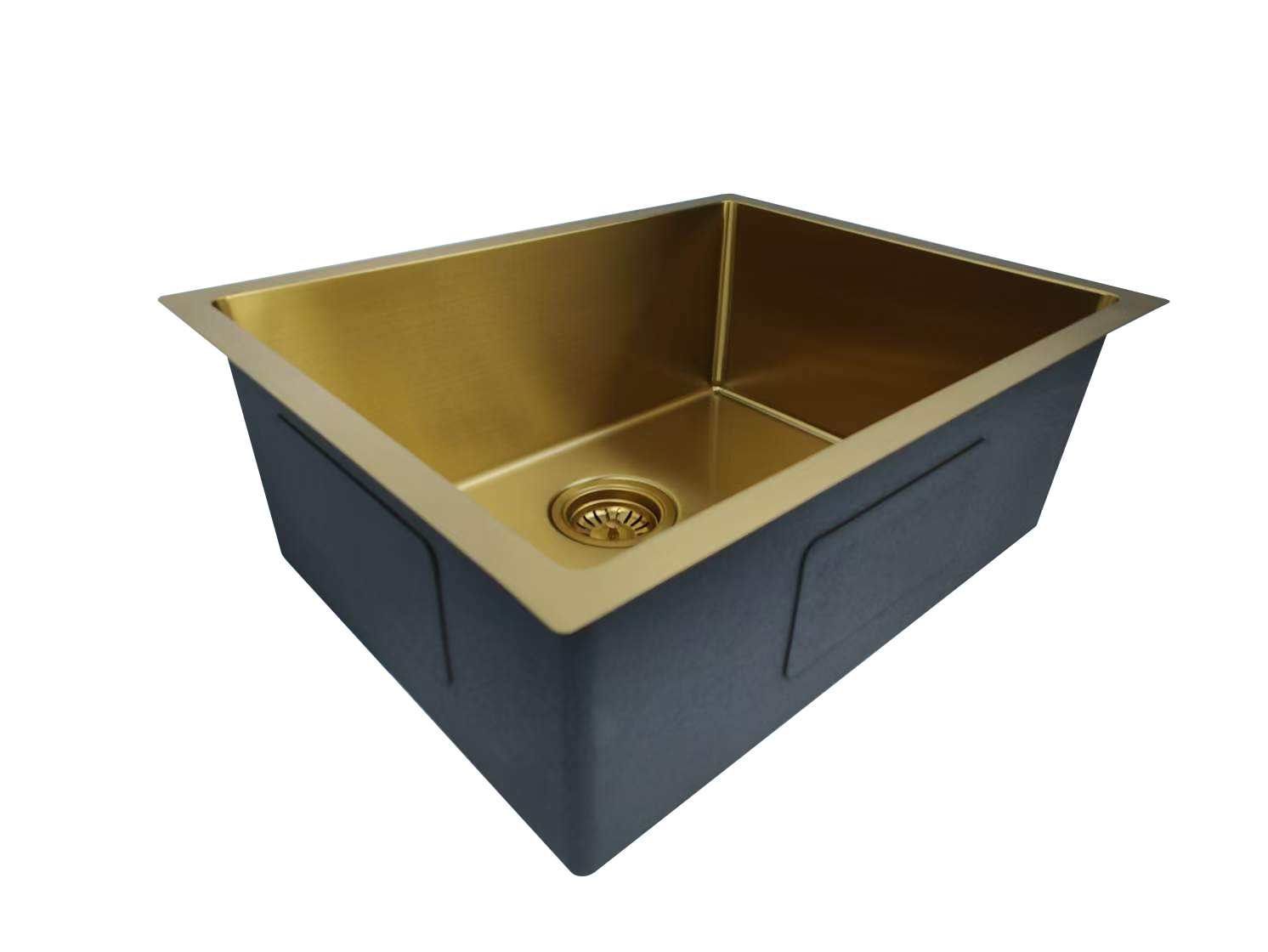 580x450mm Handmade Gold Stainless Steel Sink – 1.2mm Thick | 304 Grade