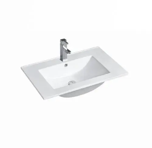 Inspire Slim Line Ceramic Top 600x460x170 with Taphole & Overflow