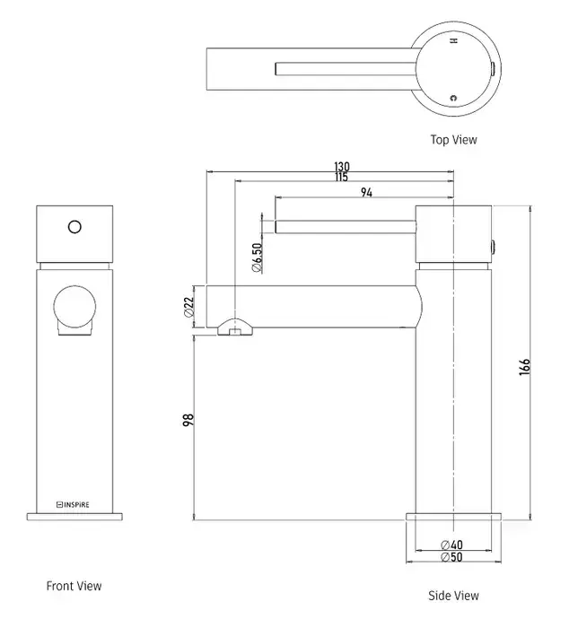 Vetto Basin Mixer Gun Metal