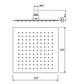 Taran 250mm Chrome Shower Head Stainless Steel Square