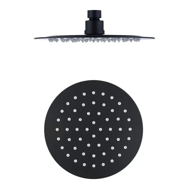 Pavia Twin Shower On Rail 250mm Shower Head Round