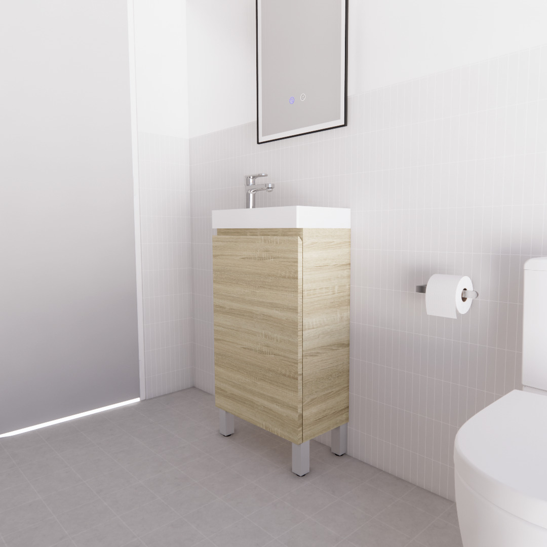 MF4625 450mm Freestanding Mini Vanity - Forest Timber Light Oak
