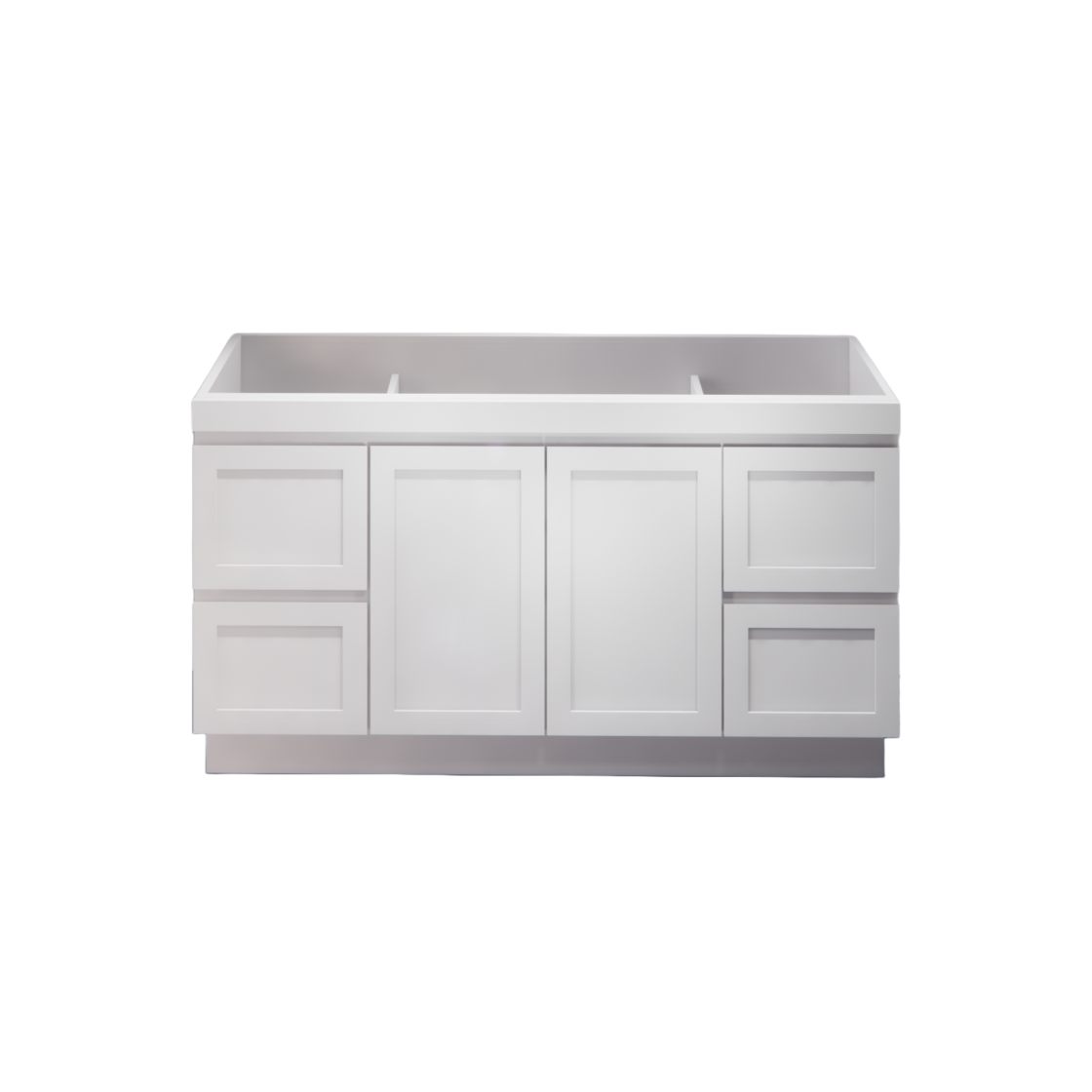 Miami 1500 1500mm Shaker Freestanding Vanity - Double Bowl (Legs or Kickboard)