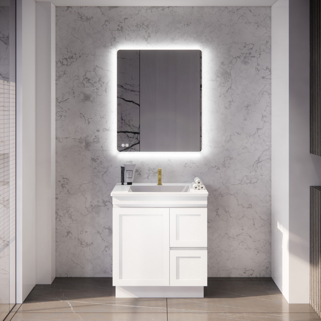 Miami 750R 750mm Shaker Freestanding Vanity - Single Bowl (Legs or Kickboard)