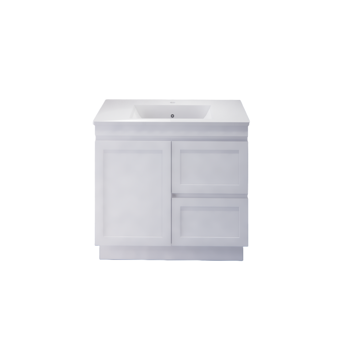Miami 900L 900mm Shaker Freestanding Vanity - Single Bowl (Legs or Kickboard)