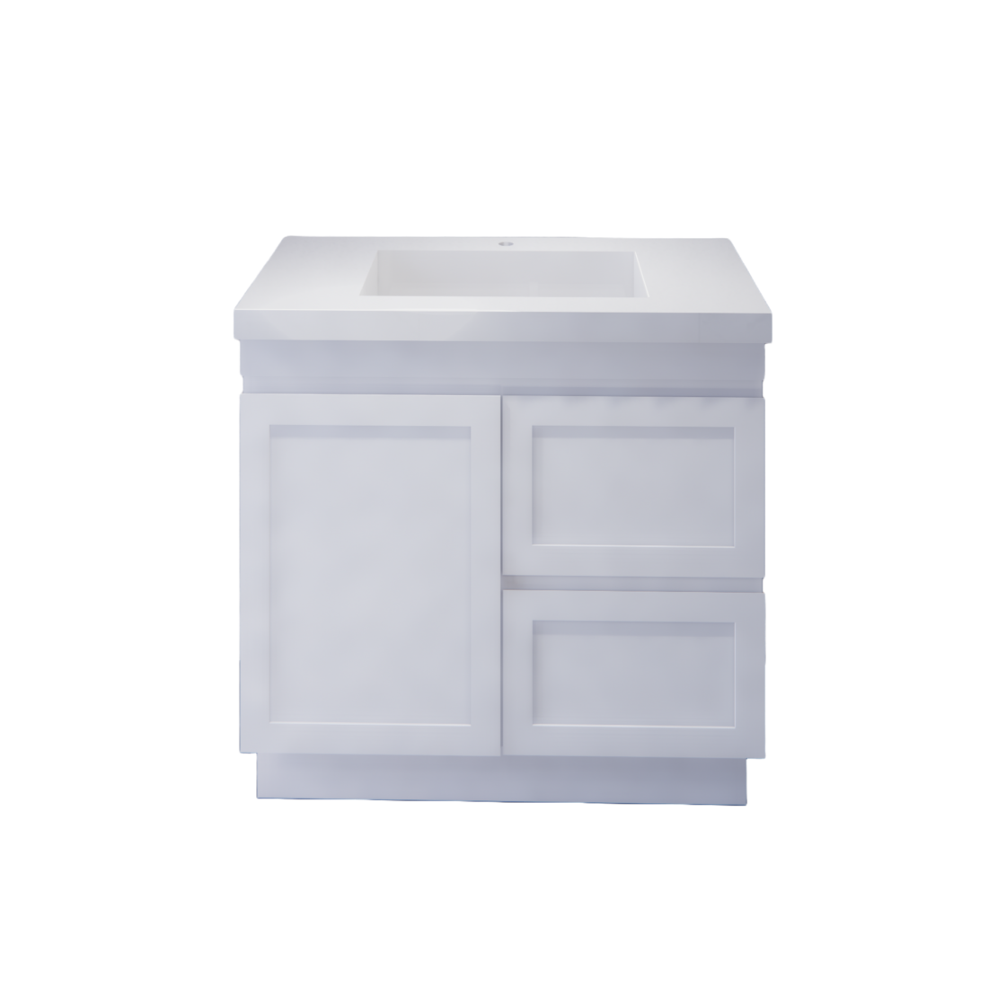 Miami 900L 900mm Shaker Freestanding Vanity - Single Bowl (Legs or Kickboard)