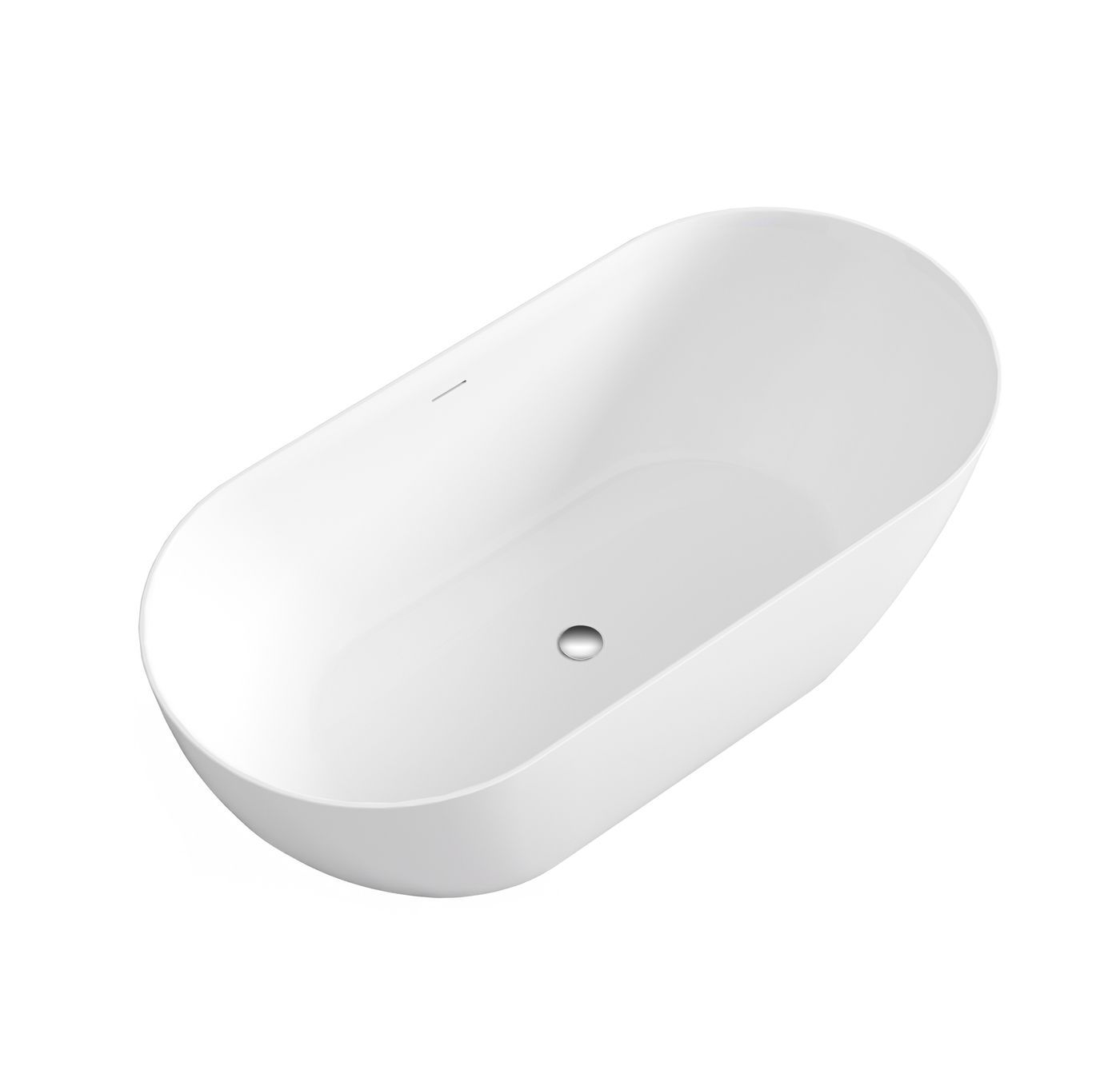 Otti Attica Manolo 1530 Matte White Bath with Overflow
